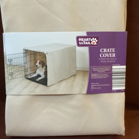 Heart To Tail Crate Cover Cream Color NEW - Picture 4 of 9